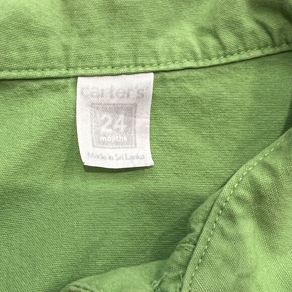 Carter’s Green Jacket 24 M Months Toddler Girls Thin Spring Cotton - Picture 3 of 5